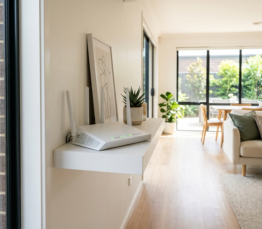 Wi-Fi signal router setup in Maroochydore home, Brocky's Internet Solutions