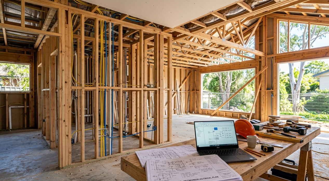 WiFi mistakes during home renovation open walls network planning Nambour