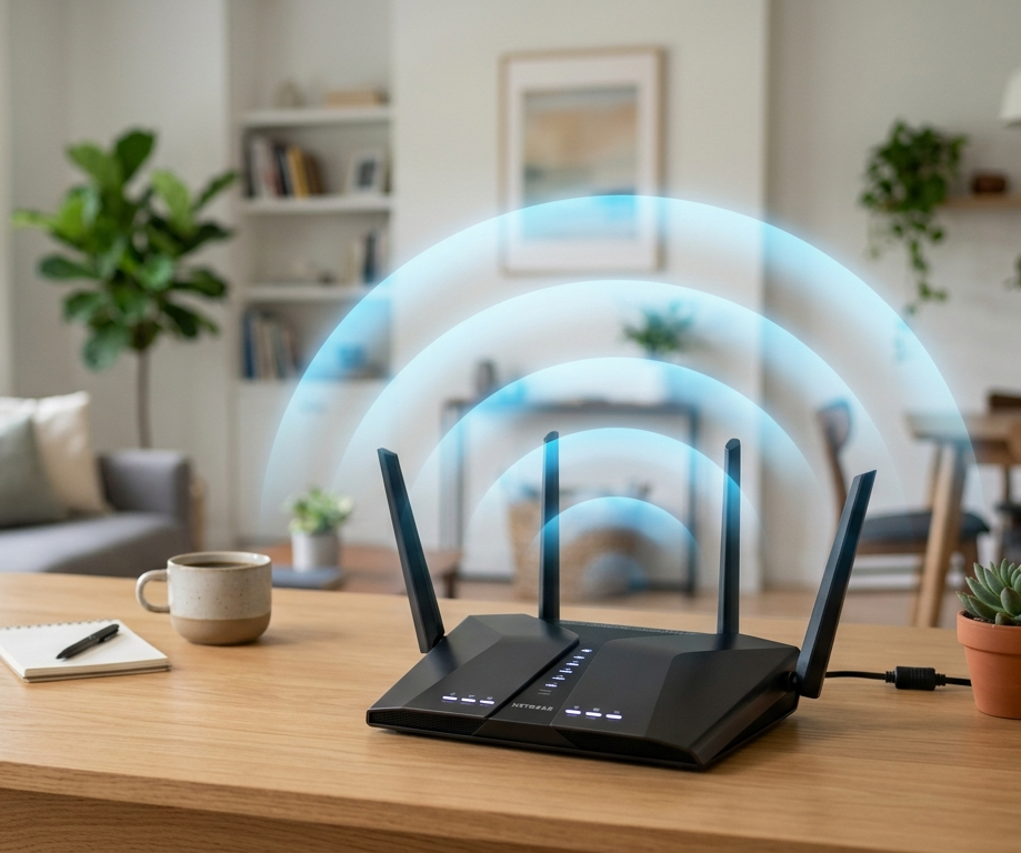 Router placed on Table 