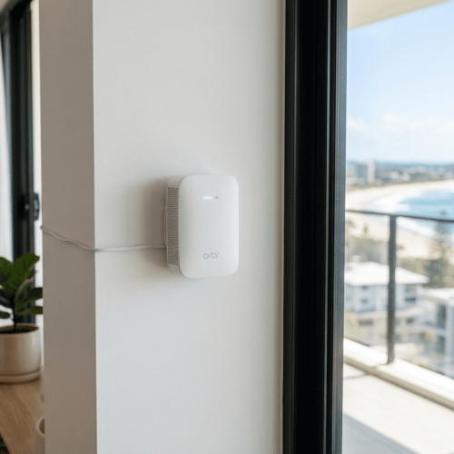Mesh Wi-Fi node installed in Mooloolaba apartment